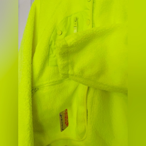 NWT! Free People FP Movement Hit The Slopes Neon Yellow Jacket Activewear Small - Picture 7 of 15